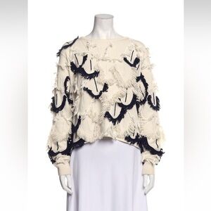Tabula Rasa Wool Fringed Sweater - Size Medium